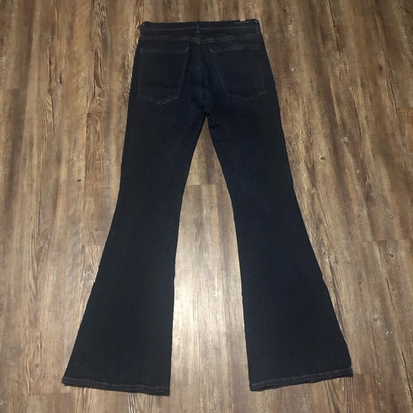 Citizens of Humanity Fleetwood Petite High Rise Flare Jeans Women's 29 Dark Wash - Picture 6 of 8